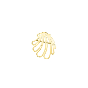 Broche Concha Calada bañada en oro - Imagen 1