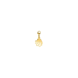 Charm Concha Calada bañada en oro - Imagen 1
