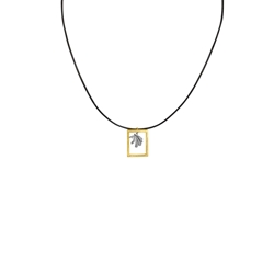 Colgante Concha Cuadrado dorado - Imagen 1