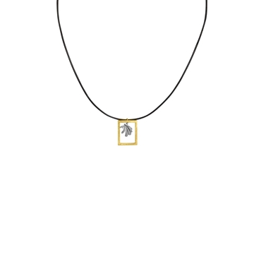 Colgante Concha Cuadrado dorado - Imagen 1