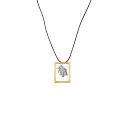 Colgante Concha Cuadrado dorado - Imagen 2