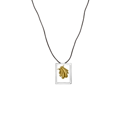 Colgante Concha Cuadrado Plata - Imagen 2