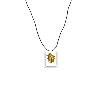 Colgante Concha Cuadrado Plata - Imagen 2