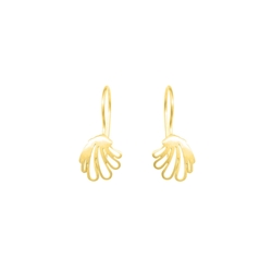 Pendientes Concha Calada bañada en oro - Imagen 2