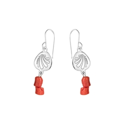Pendientes Concha Chapa Coral - Imagen 1