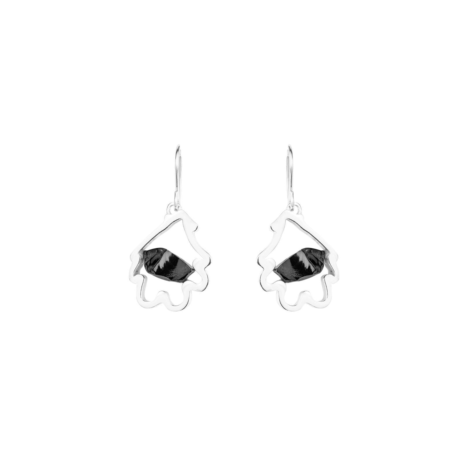 Pendientes Concha Perfil Azabache - Imagen 1