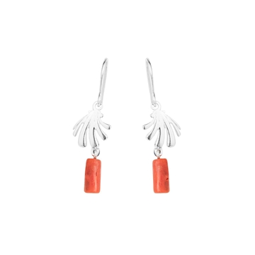 Pendientes Concha Volumen Coral - Imagen 1