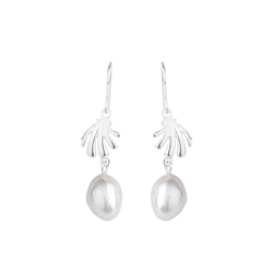 Pendientes Concha Volumen Perla - Imagen 2