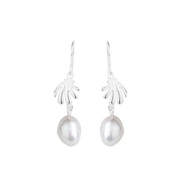 Pendientes Concha Volumen Perla - Imagen 2