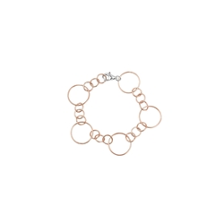 Pulsera 20 cm baño oro rosa - Imagen 1