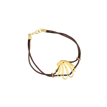 Pulsera Concha Calada bañada en oro - Imagen 1