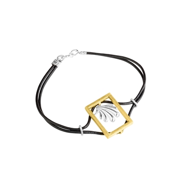 Pulsera Concha Cuadrado dorado - Imagen 1