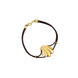 Pulsera Concha Volumen bañada en oro - Choco - Imagen 1